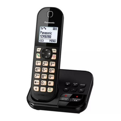 Panasonic KX-TGC460EB Black Single Cordless Phone Answer Machine - Box Damage