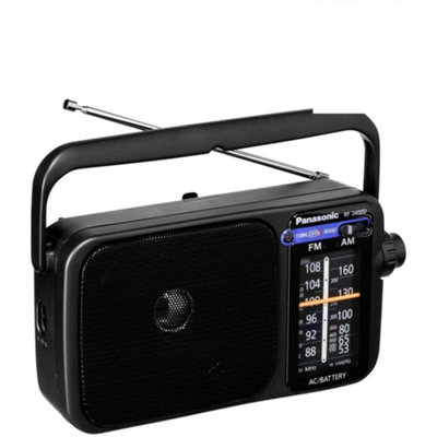 Panasonic RF-2400D Black Digital Portable Radio AM/FM Includes Free Gift