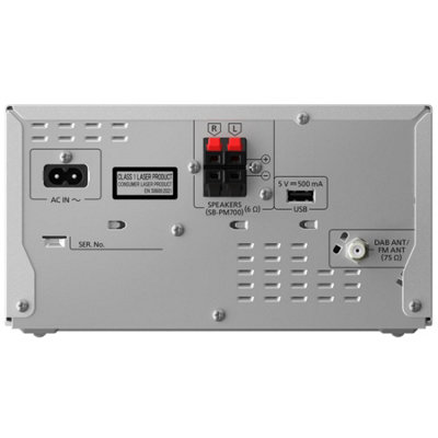 Panasonic SCPM702EBS 80W Bluetooth Micro Hi-FI CD System with FM/DAB Radio