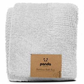 Panda Bamboo Reversible Bath Mat Pure White