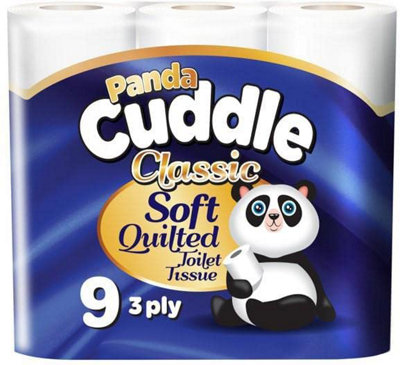 Panda Cuddle Classic Quilted Toilet Roll (9 Rolls)
