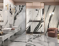 PANDA MARBLE by RAK Ceramics Polished 600x1200mm Porcelain Wall and Floor Tiles (Pack of 2 w/coverage of 1.44m2))
