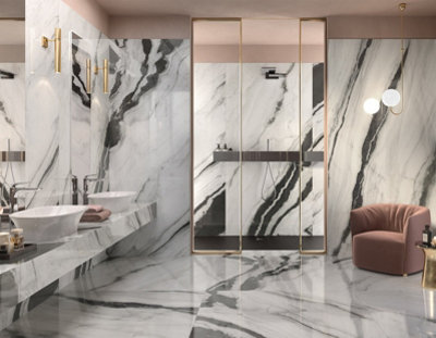 PANDA MARBLE by RAK Ceramics Polished 600x1200mm Porcelain Wall and Floor Tiles (Pack of 2 w/coverage of 1.44m2)) Price Comparisons | Compare The Build