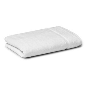 Panda Zero-Twist Bamboo Hand Towel White