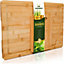 PandaGrip 2PC Organic Bamboo Chopping Board & Cutting Board