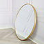 Pandora - Round Wall Mirror - 60x60 cm (Gold)