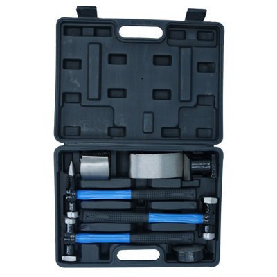 Panel Beating Hammers & Dollies / Body Repair Kit with Fibreglass Handles