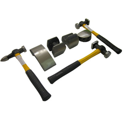 Panel Beating Hammers & Dollies / Body Repair Kit with Fibreglass Handles