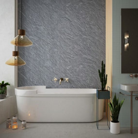 Panel Company Large Grey Slate Matt Shower Panel 1.0m x 2.4m