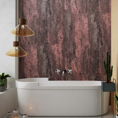 Panel Company Large Matt Brushed Red Copper Shower Panel 1.0m x 2.4m