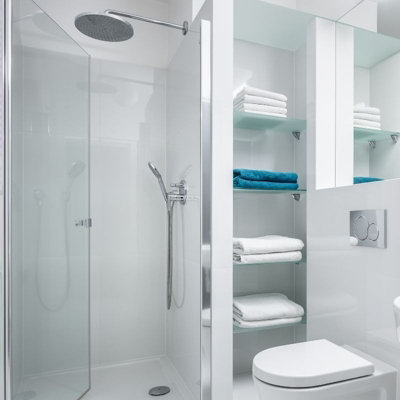 Panel Company Large White Gloss 1.0m x 2.4m Shower Panel