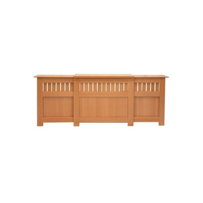 Panel Grill Oak Radiator Cover - Adjustable | DIY at B&Q