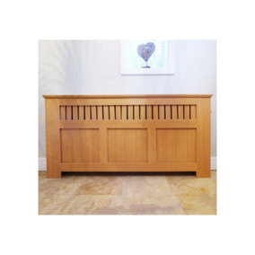 Panel Grill Oak Radiator Cover - Extra Large