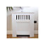 Panel Grill White Painted Radiator Cover - Mini