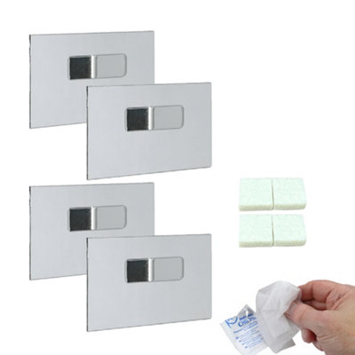 Panel Hanging Plates 40mm x 80mm Self Adhesive Pack of 4 Picture Frame ...