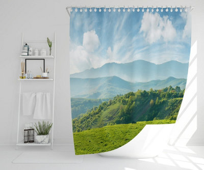 panorama of beautiful countryside of romania (Shower Curtain) / Default Title Price Comparisons | Compare The Build