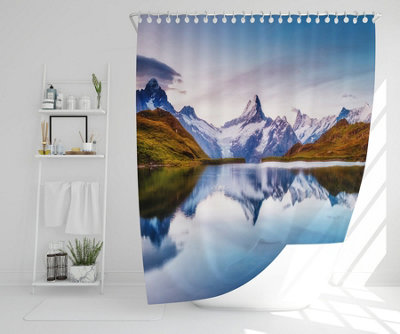 Panoramic view of the Mt. Schreckhorn and Wetterhorn (Shower Curtain) / Default Title Price Comparisons | Compare The Build