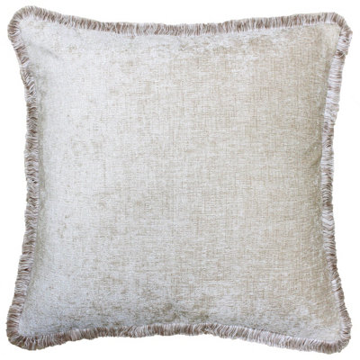 Paoletti Astbury Chenille Fringed Feather Filled Cushion