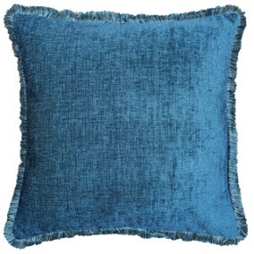 Paoletti Astbury Chenille Fringed Feather Filled Cushion