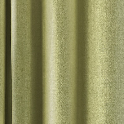 Paoletti Atlantic Twill Woven Eyelet Curtains, Green