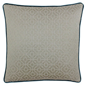 Paoletti Belsize Jacquard Piped Feather Filled Cushion