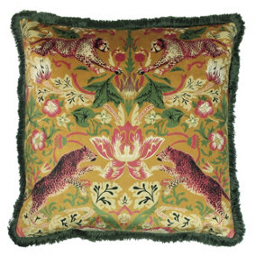 Paoletti Bexley Tropical Fringed Cushion Cover