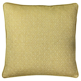 Paoletti Blenheim Geometric Piped Feather Filled Cushion