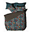 Paoletti Bloom Double Duvet Cover Set, Cotton, Teal