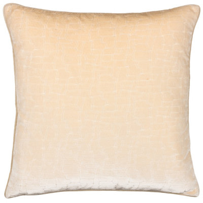 Paoletti Bloomsbury Cut Velvet Piped Feather Filled Cushion