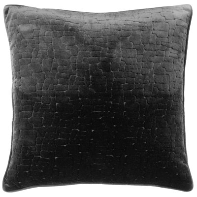 Paoletti Bloomsbury Soft Cut Velvet Piped Polyester Filled Cushion