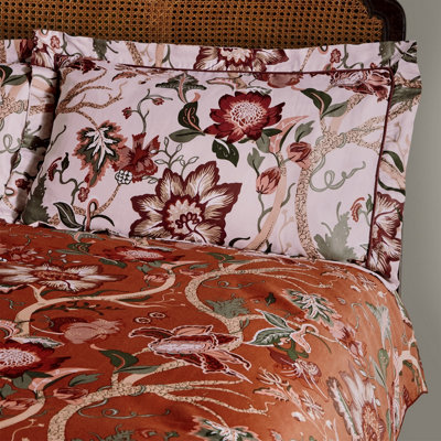 Paoletti Botanist 200 Thread Count Cotton Sateen Oxford Pillowcase Pair