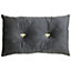 Paoletti Bumble Bee Buttoned Velvet Ready Filled Cushion
