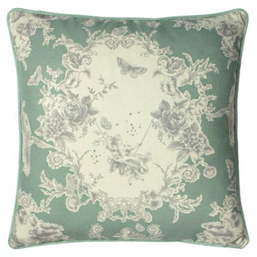 Paoletti Burford Floral Piped Cushion Cover