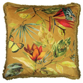Paoletti Cahala Tropical Floral Printed Polyester Filled Cushion