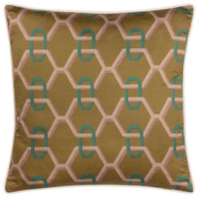 Paoletti Carnaby Chain Geometric Satin Cushion Cover