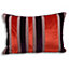 Paoletti Carnival Striped Velvet Piped Cushion Cover