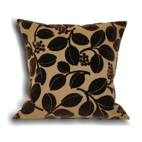 Paoletti Cherries Textured Velvet Polyester Filled Cushion
