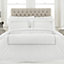 Paoletti Cleopatra King Duvet Cover Set, Cotton, Silver