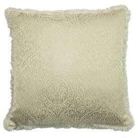 Paoletti Coco Jacquard Fringed Feather Filled Cushion