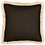 Paoletti Colonial Palm Tropical Fringed Feather Filled Cushion