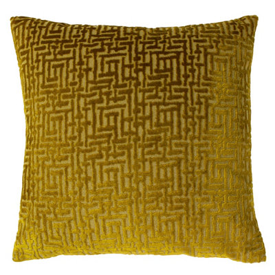 Paoletti Delphi Cuscino Imbottito 45x45 Cm, Colore Blush, In Velluto Jacquard Con Retro Lino, Morbido, Con Inserti