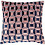 Paoletti Empire Cushion Cover Blush Pink/Navy (One Size)