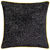 Paoletti Estelle Spotted Piped Cut Velvet Polyester Filled Cushion