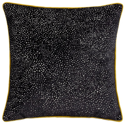 Paoletti Estelle Spotted Piped Cut Velvet Polyester Filled Cushion