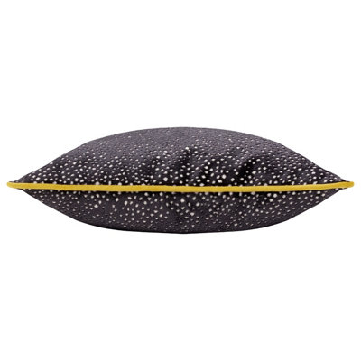 Paoletti Estelle Spotted Piped Cut Velvet Polyester Filled Cushion