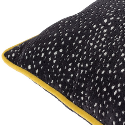 Paoletti Estelle Spotted Piped Cut Velvet Polyester Filled Cushion