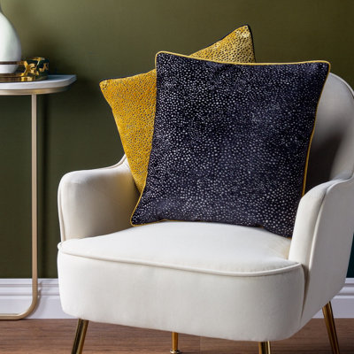 Paoletti Estelle Spotted Velvet Feather Filled Cushion