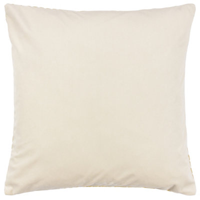 Paoletti Evoke Geometric Cut Velvet Polyester Filled Cushion