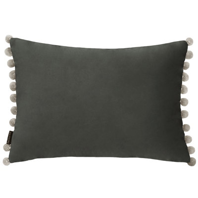 Paoletti Fiesta Velvet Pom-Pom Polyester Filled Cushion