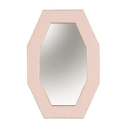 Paoletti Framed Octagonal Mirror, Pink | DIY At B&Q